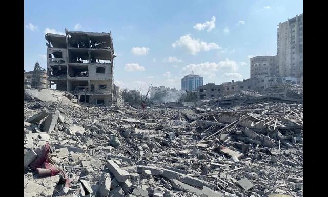 Gaza buildings destroyed by zionists
